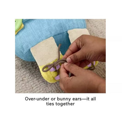 Learn-To-Dress Bunny Plush Toy By Fisher-Price For Ages 2+ With Buttons Zipper & Tying Practice