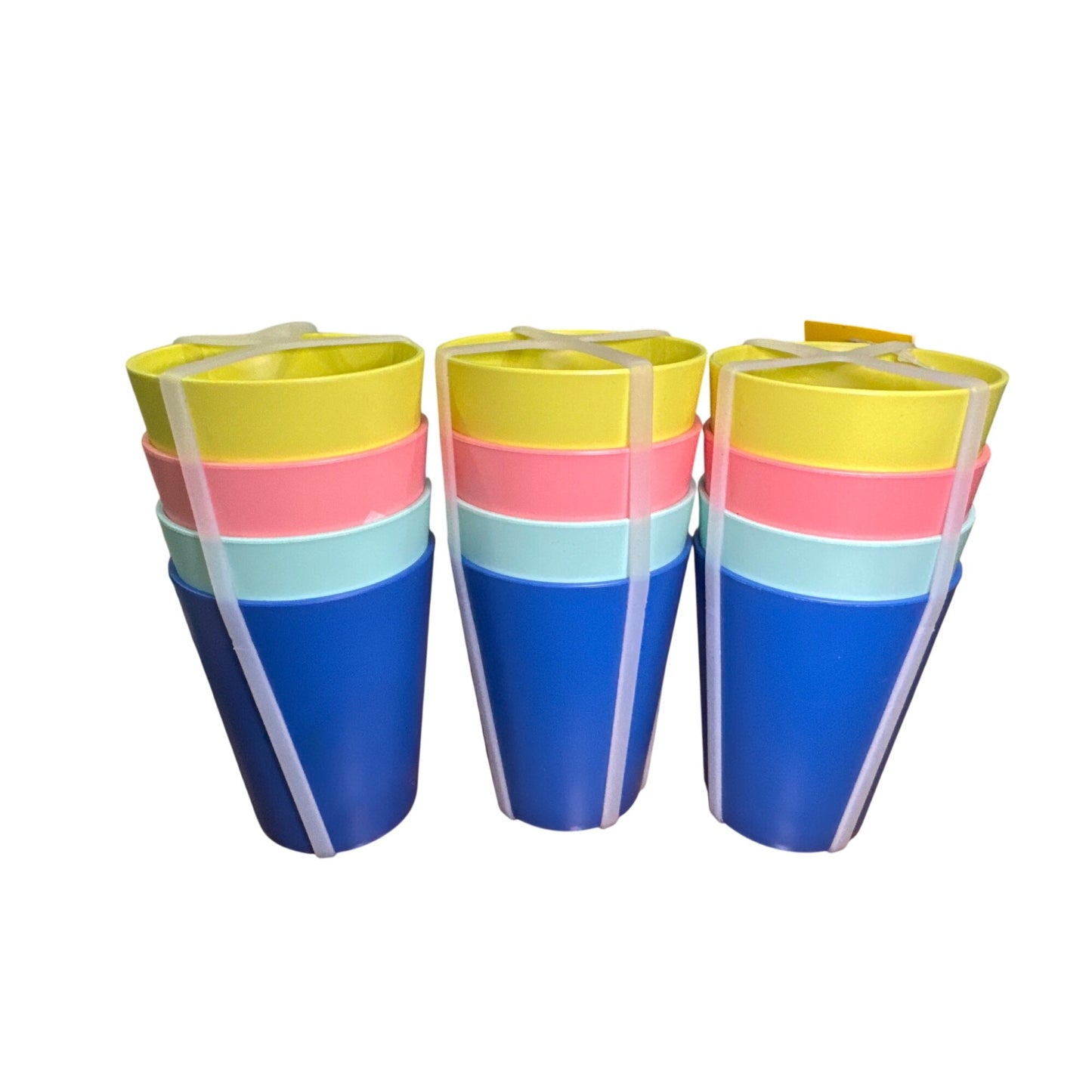 Sun Squad Set of 3 Multicolor BPA-Free Plastic Tumblers 12-Pack Dishwasher Safe 11.5 oz