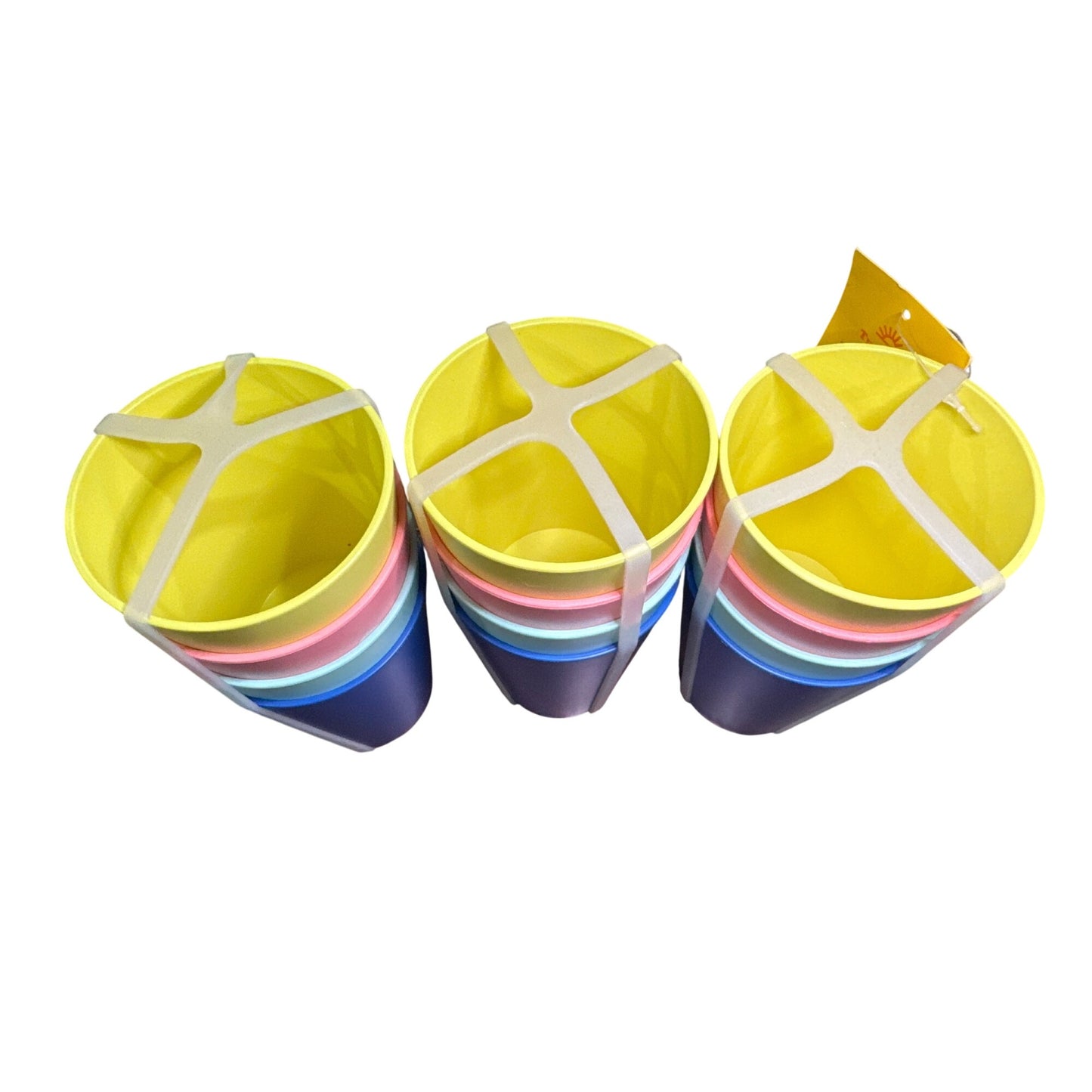 Sun Squad Set of 3 Multicolor BPA-Free Plastic Tumblers 12-Pack Dishwasher Safe 11.5 oz