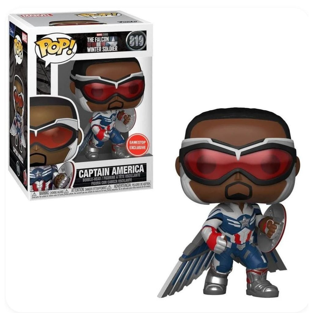 Funko Pop! Captain America #819 From The Falcon And The Winter Soldier Gamestop Exclusive