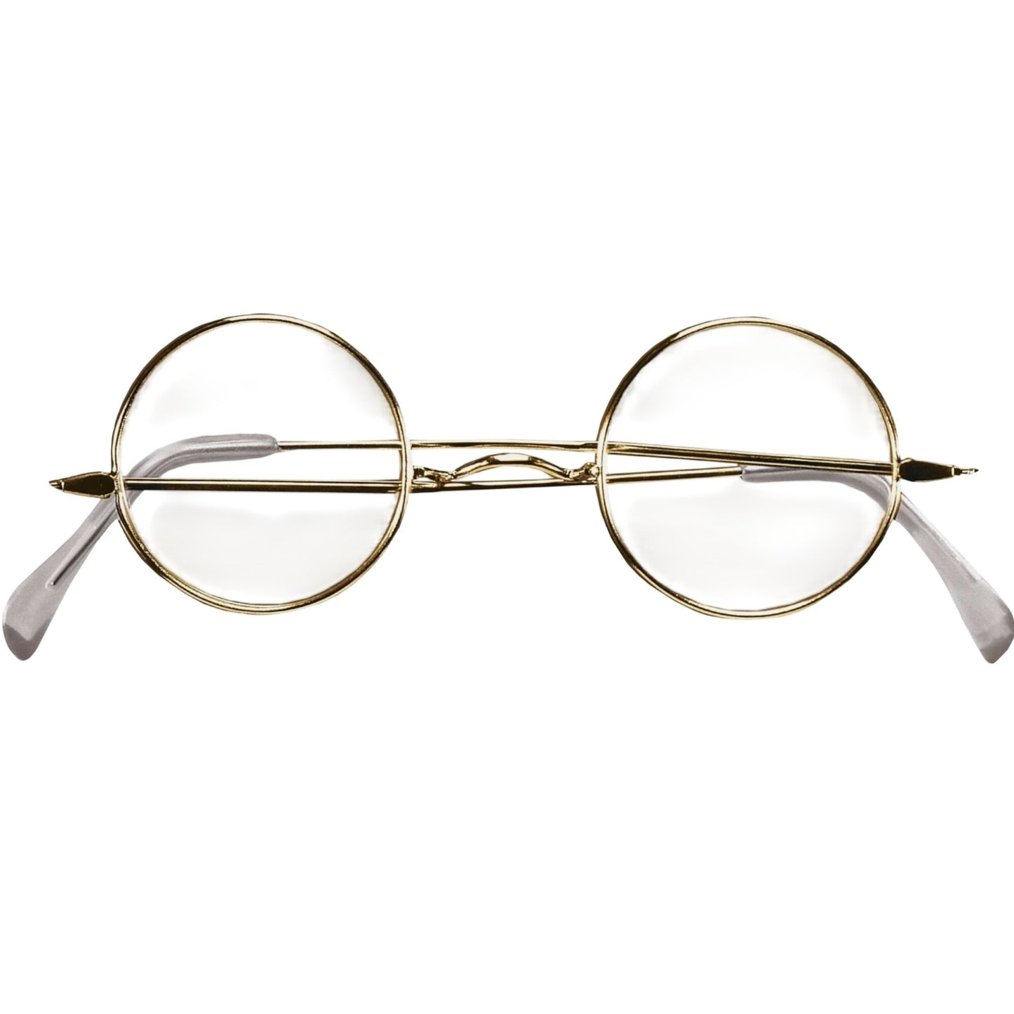 Round Santa Eyeglasses Costume Accessory For Adults & Teens Gold Frame