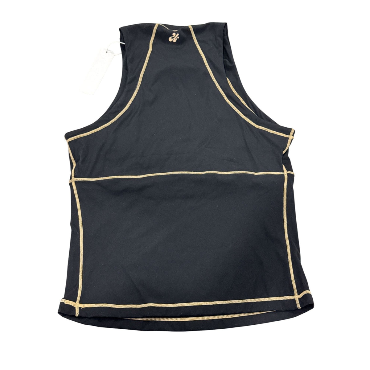 Underdays Black High-Neck Tank Top With Gold Stitching XS
