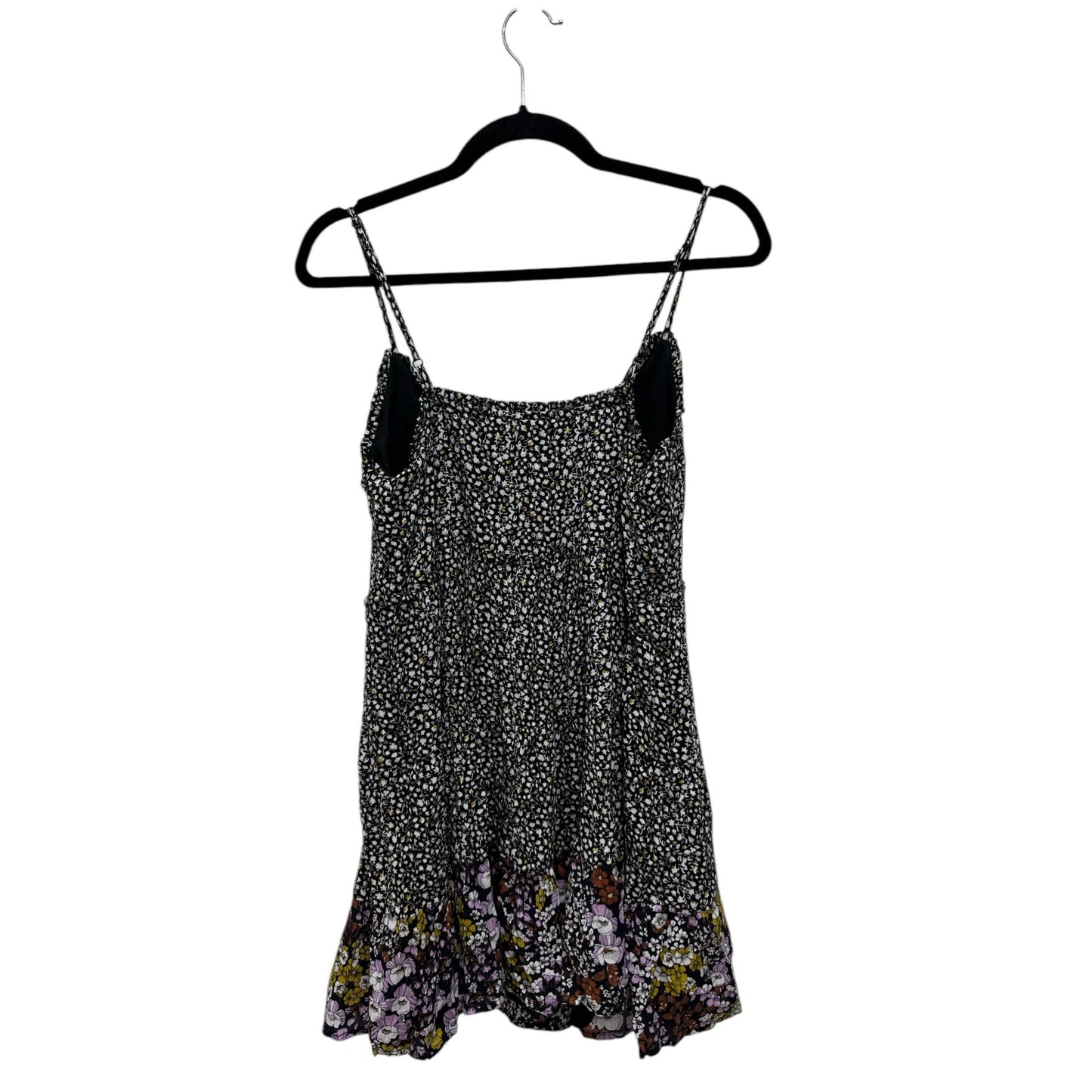 BP. Black Mixed Cara Floral Mini Dress S Adjustable Straps