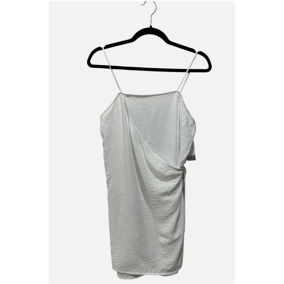 BP. White Draped Mini Slip Dress XXS Adjustable Straps