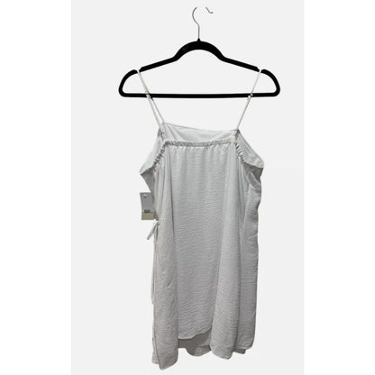 BP. White Draped Mini Slip Dress XXS Adjustable Straps