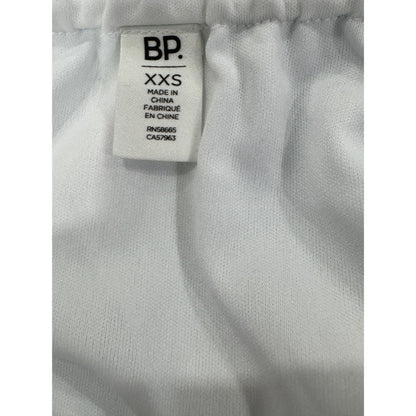 BP. White Draped Mini Slip Dress XXS Adjustable Straps