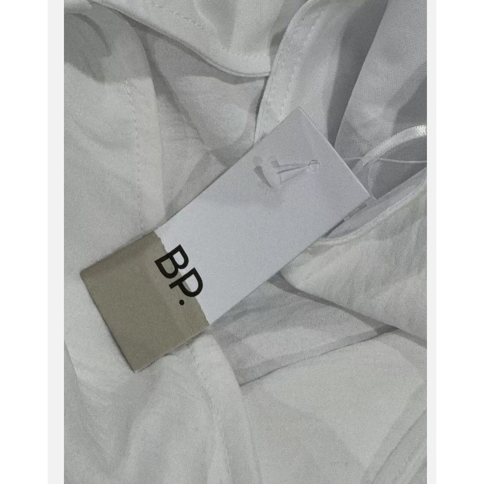 BP. White Draped Mini Slip Dress XXS Adjustable Straps