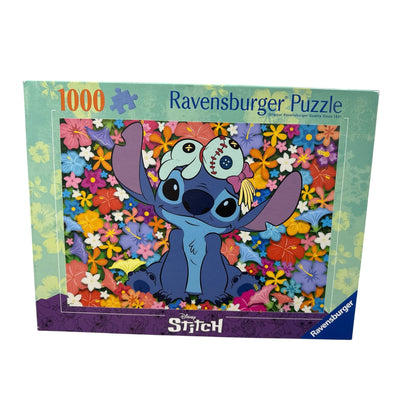 Disney Stitch Ravensburger 1000 Piece Puzzle With Colorful Floral Design