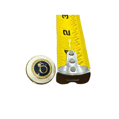 Gold & Black Shank Buttons With White Edge Round Design Bulk Lot 0.5 Inch Diameter Craft Or Sewing Set 400+