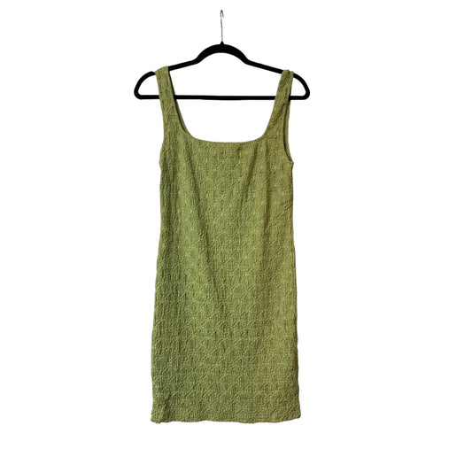 Elodie Citron Textured Sleeveless Mini Dress Nylon Blend Size L