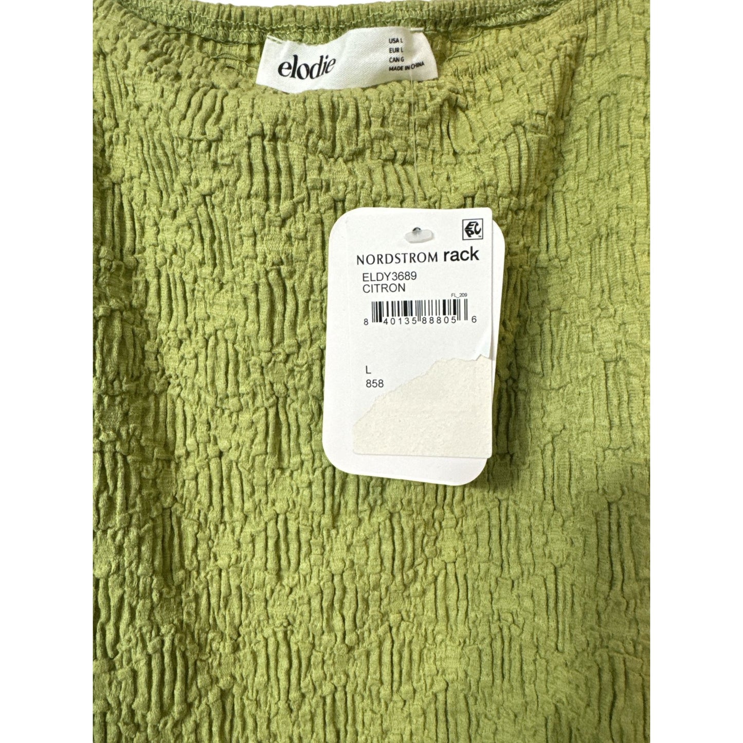 Elodie Citron Textured Sleeveless Mini Dress Nylon Blend Size L