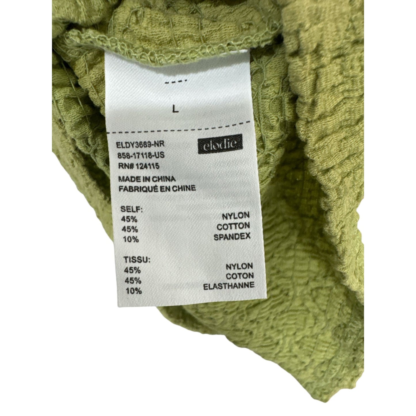 Elodie Citron Textured Sleeveless Mini Dress Nylon Blend Size L