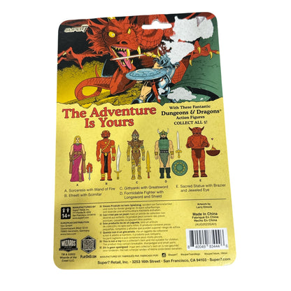 Dungeons & Dragons Formidable Fighter Action Figure By Super7 ReAction Longsword and Shield Collectible Sealed Packaging