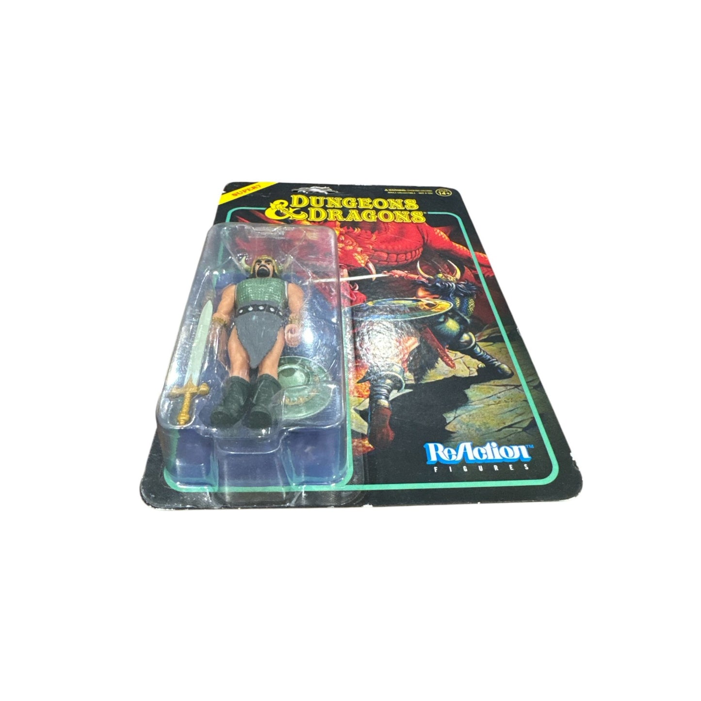 Dungeons & Dragons Formidable Fighter Action Figure By Super7 ReAction Longsword and Shield Collectible Sealed Packaging