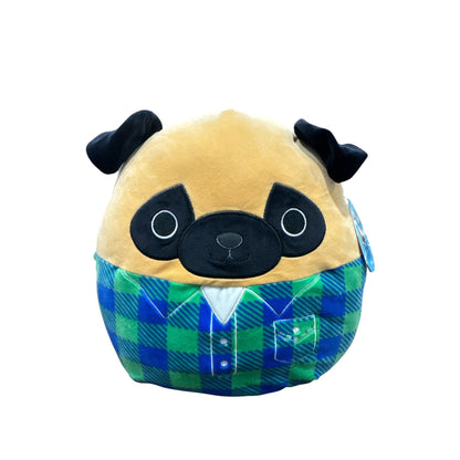 Squishmallows Pug Prince Plush Tan & Blue 12" Soft Stuffed Animal Collectible Toy