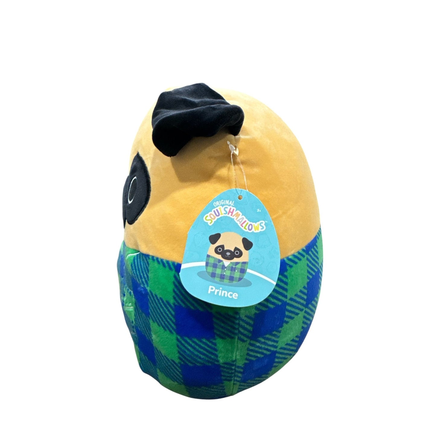 Squishmallows Pug Prince Plush Tan & Blue 12" Soft Stuffed Animal Collectible Toy