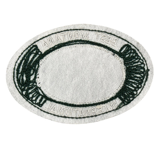 Best Montana Frisbee Contest International Sports Embroidered Patch Retro Style Oval Design 4.5"x3"