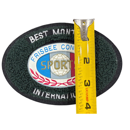 Best Montana Frisbee Contest International Sports Embroidered Patch Retro Style Oval Design 4.5"x3"