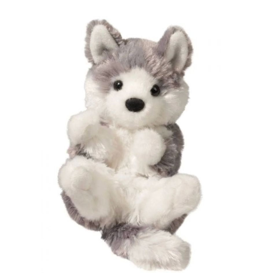 Douglas Cuddle Toy Husky Puppy Plush Stuffed Animal 7” Soft Gray & White