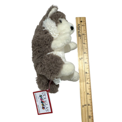 Douglas Cuddle Toy Husky Puppy Plush Stuffed Animal 7” Soft Gray & White