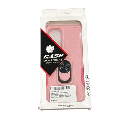 Samsung Galaxy A54 Case With Tempered Glass Shockproof Magnetic Ring Holder Kickstand Pink