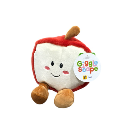 Gigglescape Plush Apple Stuffed Toy For Kids Ages 1+ - Soft Red & White Cuddly Design With Tag