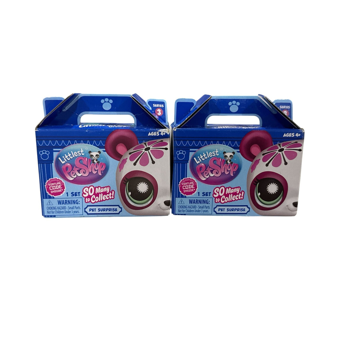 Littlest Pet Shop Series 3 Surprise Boxes - Set Of 2 Collectibles With Virtual Code Ages 4+