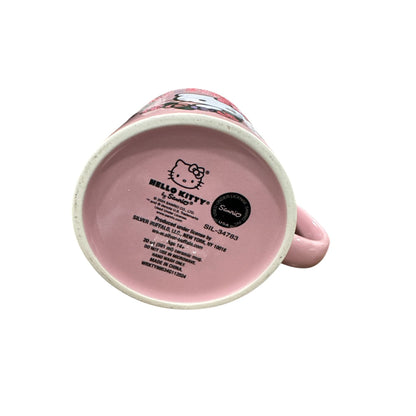 Hello Kitty Pink Ceramic Mug With Floral Design 20 Oz By Silver Buffalo