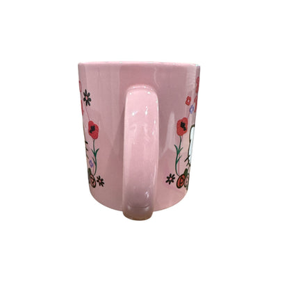 Hello Kitty Pink Ceramic Mug With Floral Design 20 Oz By Silver Buffalo