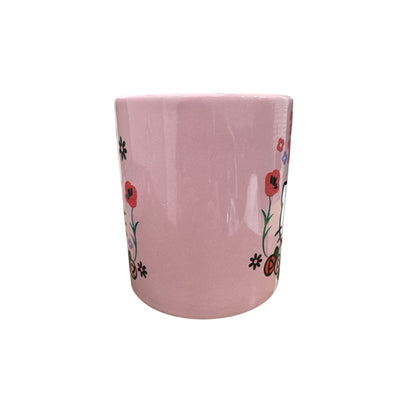 Hello Kitty Pink Ceramic Mug With Floral Design 20 Oz By Silver Buffalo
