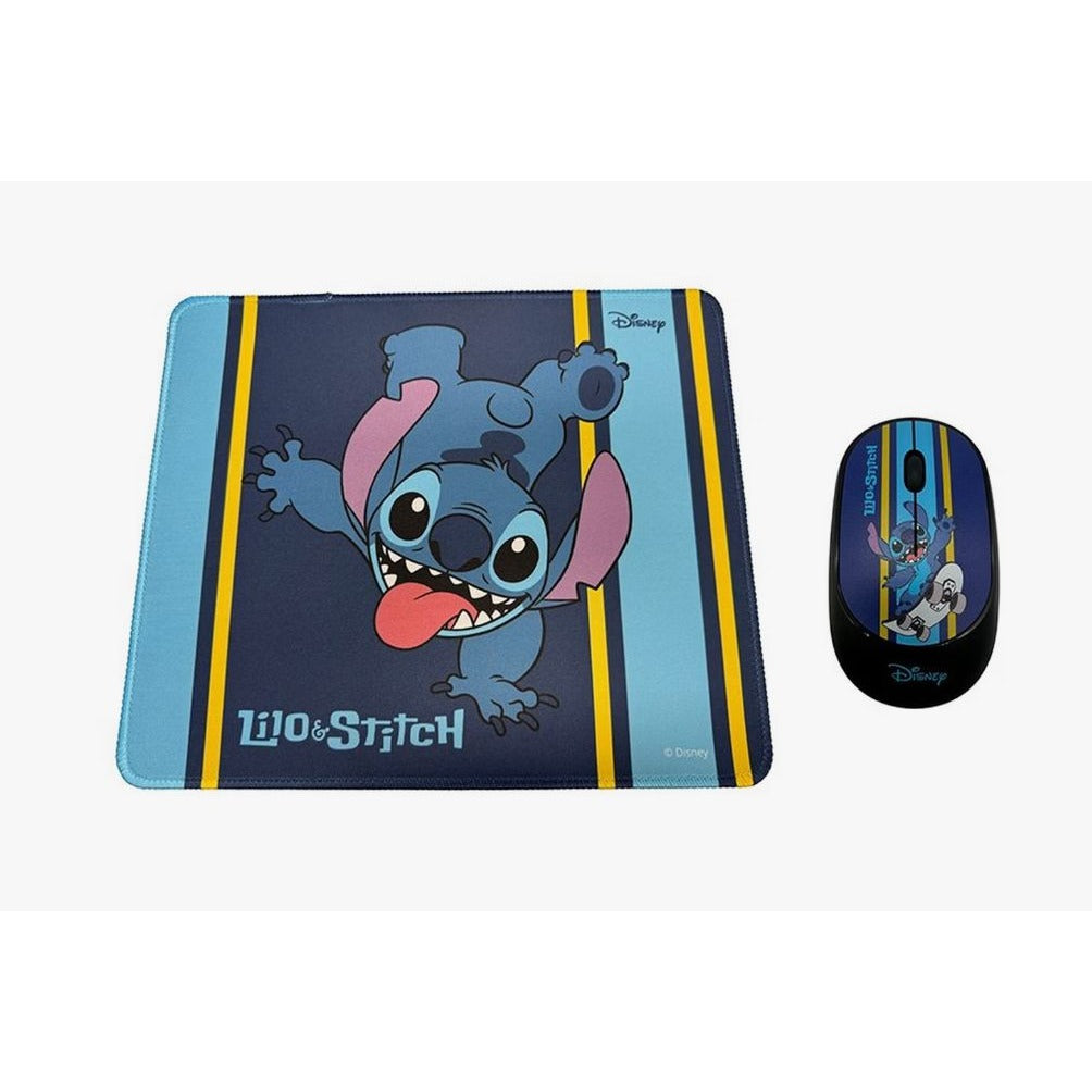 Disney Stitch Wireless Mouse and Mousepad Bundle With Ergonomic Design