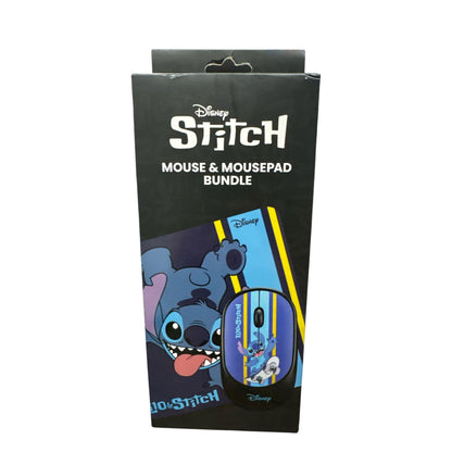 Disney Stitch Wireless Mouse and Mousepad Bundle With Ergonomic Design