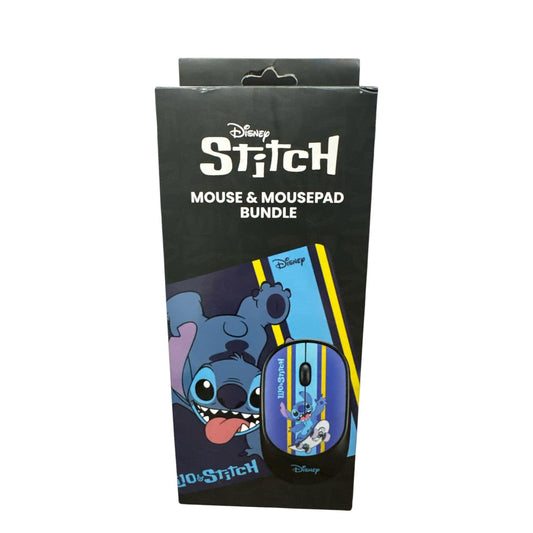 Disney Stitch Wireless Mouse and Mousepad Bundle With Ergonomic Design