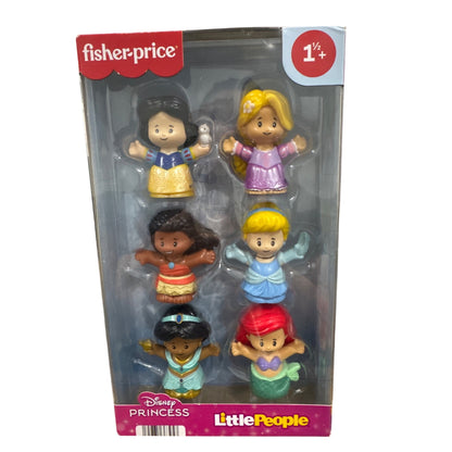Disney Princess Little People Figurine Set by Fisher-Price, featuring 6 Characters