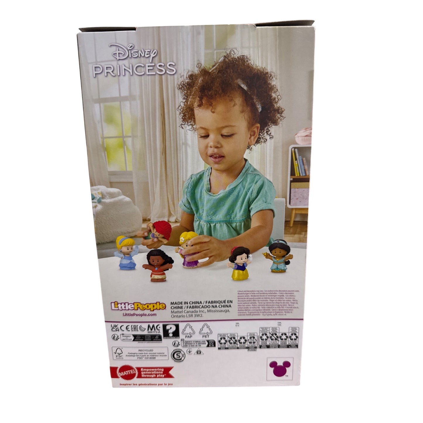 Disney Princess Little People Figurine Set by Fisher-Price, featuring 6 Characters