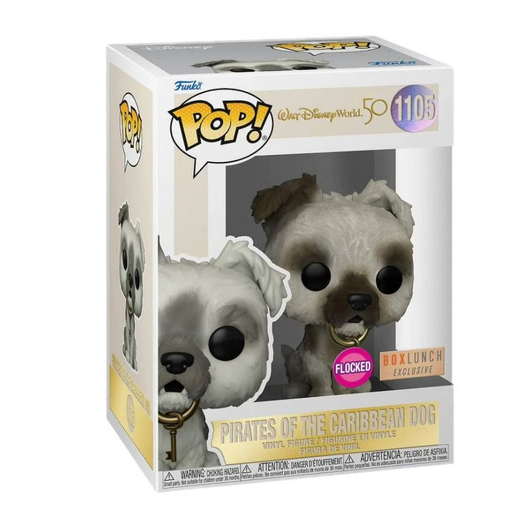 Funko BoxLunch Exclusive Pirates Of The Caribbean Dog Flocked Vinyl Figure #1105 Disney 50th Anniversary