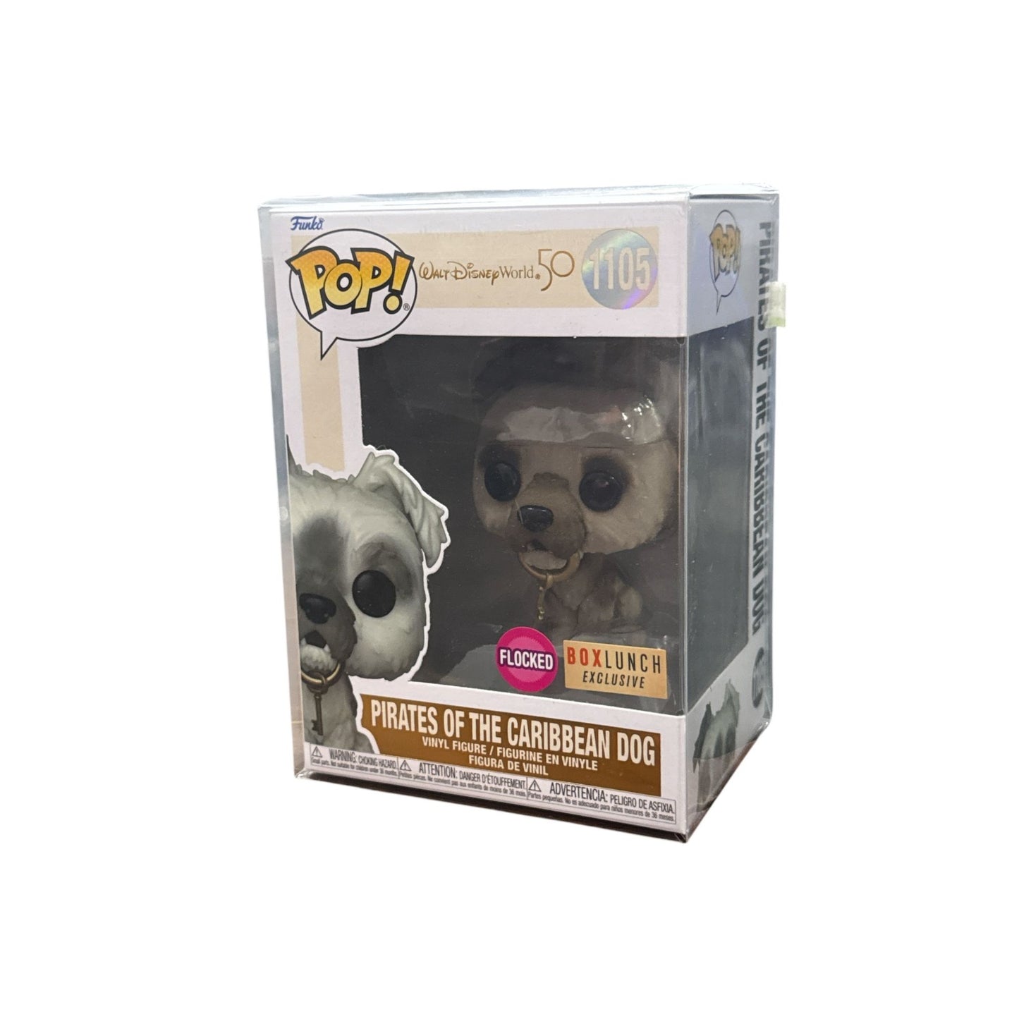 Funko BoxLunch Exclusive Pirates Of The Caribbean Dog Flocked Vinyl Figure #1105 Disney 50th Anniversary