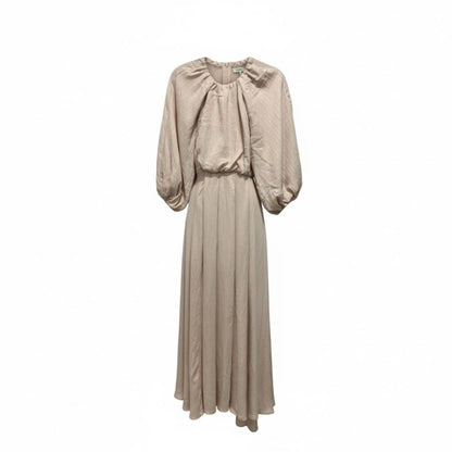 ASOS Edition Beige Maxi Dress With Balloon Sleeves & Smocked Waist 2