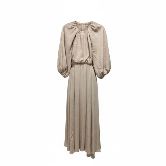 ASOS Edition Beige Maxi Dress With Balloon Sleeves & Smocked Waist 2