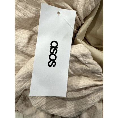 ASOS Edition Beige Maxi Dress With Balloon Sleeves & Smocked Waist 2