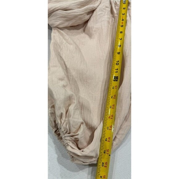 ASOS Edition Beige Maxi Dress With Balloon Sleeves & Smocked Waist 2