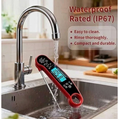 Instant Read Digital Thermometer With Backlit Display By Alpha Grillers