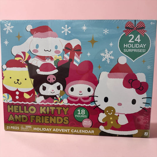 Hello Kitty & Friends Holiday Advent Calendar With 18 Figures & Mix-And-Match Accessories 24 Surprises 51 Pieces