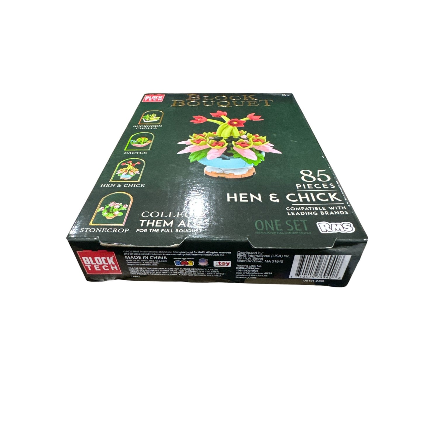 Block Tech Block Bouquet Hen & Chick 85-Piece Set Compatible With Leading Brands Ages 8+