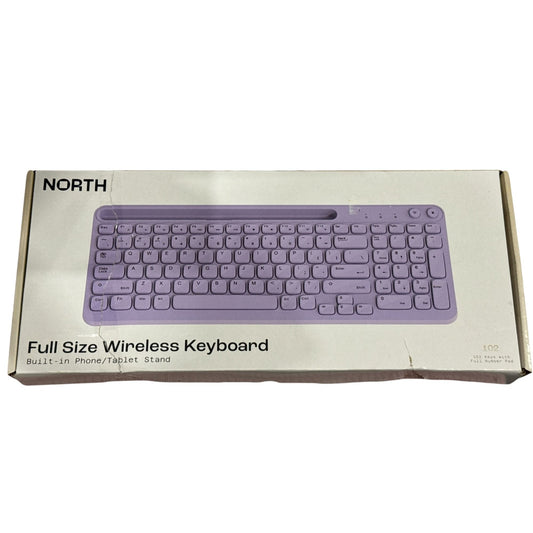 Lavender Desk Bundle: Wireless Keyboard, Headphones, Mouse Pad, Keychain, Charging Cable, Wall Charger & Headphone Stand