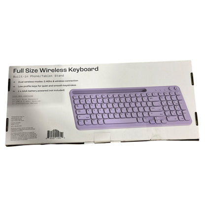 Lavender Desk Bundle: Wireless Keyboard, Headphones, Mouse Pad, Keychain, Charging Cable, Wall Charger & Headphone Stand