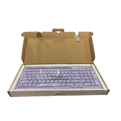 Lavender Desk Bundle: Wireless Keyboard, Headphones, Mouse Pad, Keychain, Charging Cable, Wall Charger & Headphone Stand