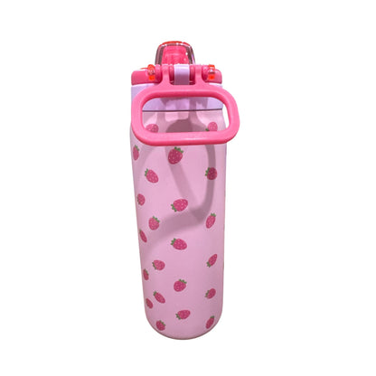 Ello Kids 18 Oz Pink Strawberry BPA-Free Locking Lid Water Bottle