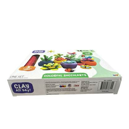 Clay All Day Air-Dry Clay Kit For Kids With 16 Colors & 3 Modeling Tools Ages 6+