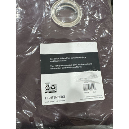 54"x108" Sun Zero Room Darkening Seymour Grommet Curtain 2 pcs. Panel Plum: Modern Energy-Efficient Noise-Reducing Drapery